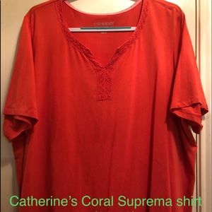 Catherine’s coral/orange Suprema Shirt
